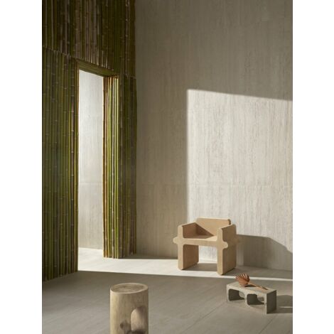 Grès cérame - DINAMIKA - Travertino - Naturelle - 120x60x0,85cm
