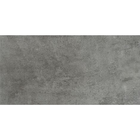 Grès cérame émaillé gris béton 30x60 cm
