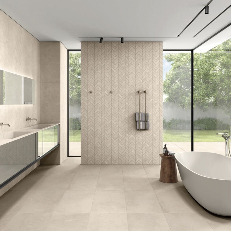 Stone By Stone - Grès cérame - flow - cement sand - 60x60 Rectifié - Naturel - (1,05 m²)