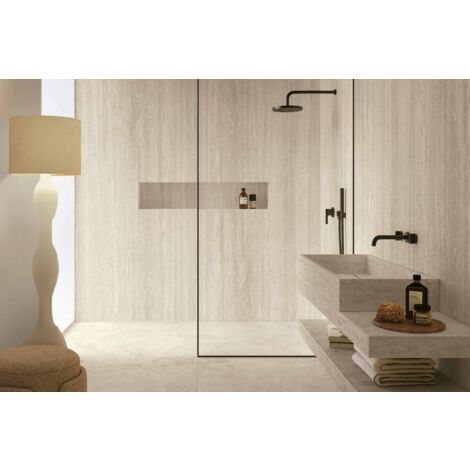 Grès cérame - LA GEOTECA - TRAVERTINO IVORY CROSS - P-Tech - 120x120x0,6cm