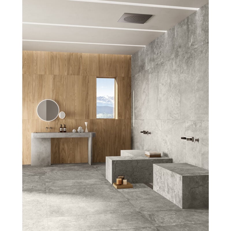 Stone By Stone - Grès cérame - lavaredo - Grigio - 60x60 - Naturelle - (1,44 m²)