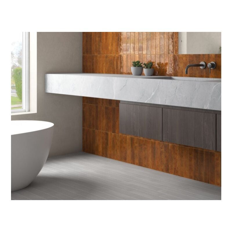 Grès cérame - MENORCA - MENORCA RUST - 6,5X32,8