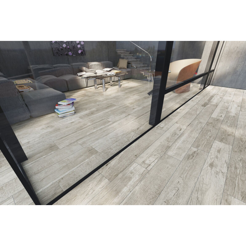 Stone By Stone - Grès cérame - monteverde - Grigio - 16,5x100 - Antidérapant - (1,155 m²)