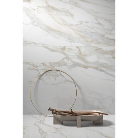 Grès cérame - MUSE 2.0 - Calacatta Gold - Satin - 30x60x0,95cm