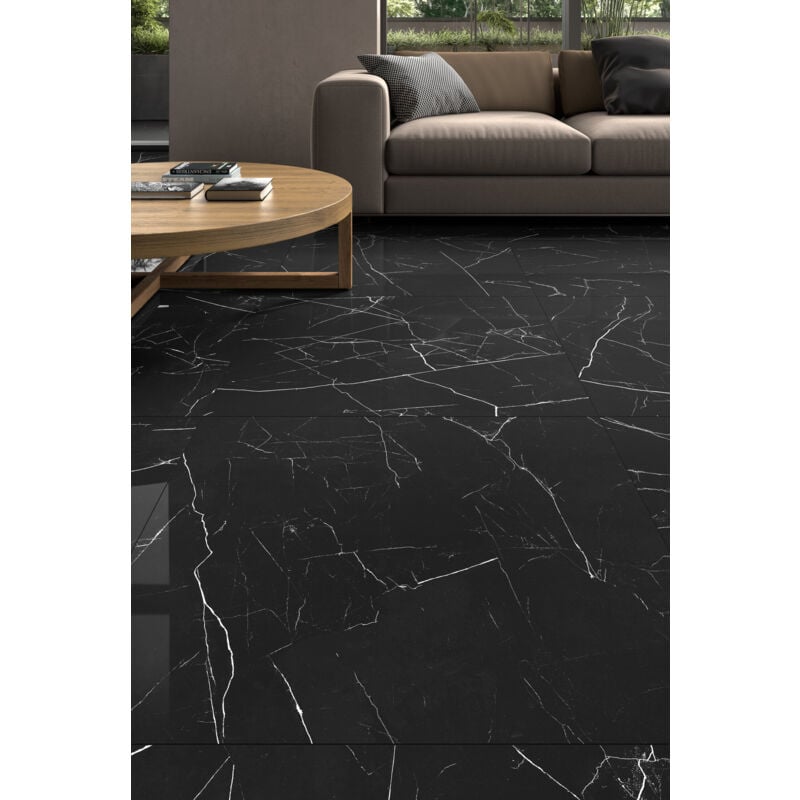 Stone By Stone - Grès cérame - muse 2.0 - Nero Marquinia - 30x60 - Poli - (1,08 m²)