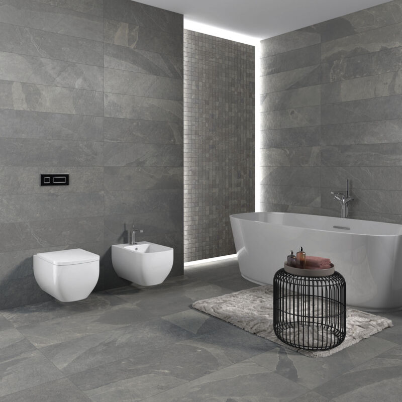 Stone By Stone - Grès cérame - mustang slate - light grey - 60x60 - (1,08 m²)