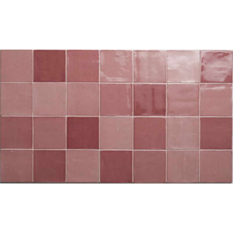 Faïence - NEW ZELLIGE - BLUSH - 13x13 - Brillant - (0,42 m²)
