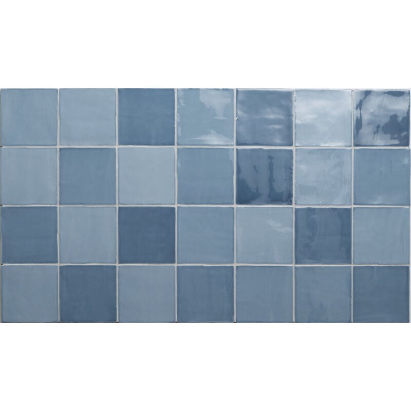 Stone By Stone - Faïence - new zellige - sky - 13x13 - Brillant - (0,42 m²)