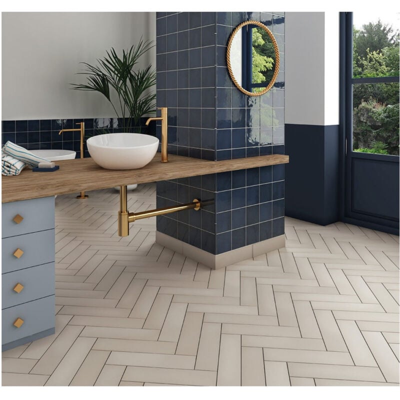 Carrelage grès cérame Stromboli 36,8x9,2 cm Beige - Mat - boîte de 0.65 m2 - Gioia Materia