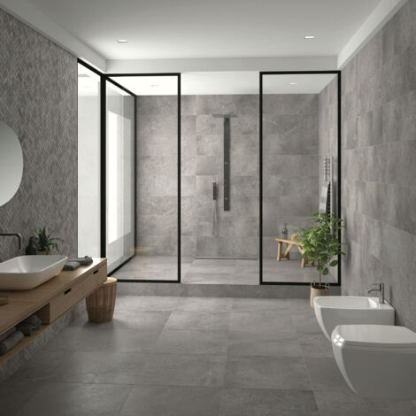 Grès cérame - URBAN STONE - GREY - Naturel - 59,2x59,2x1cm