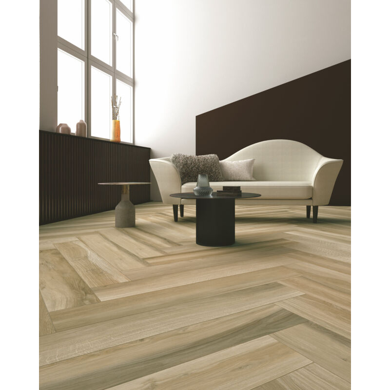 Stone By Stone - Grès cérame - wooden - Birch - Plinthe 7x60 - Naturelle