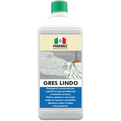 Soda Caustica Per Pulire Pavimenti.Gres Lindo 1lt Detergente Igienizzante Per Pavimenti In Gres Porcellanato 8032947100767