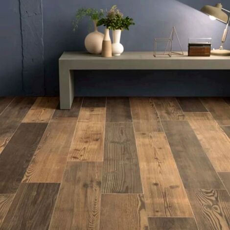 Herberia Ceramica Nwood Silver 20x120 Gres Effetto Legno