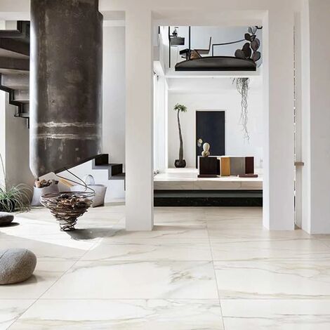 Gres Porcellanato Effetto Marmo Rettificato Lucido 80x80 Calacatta gold I classici - Florim