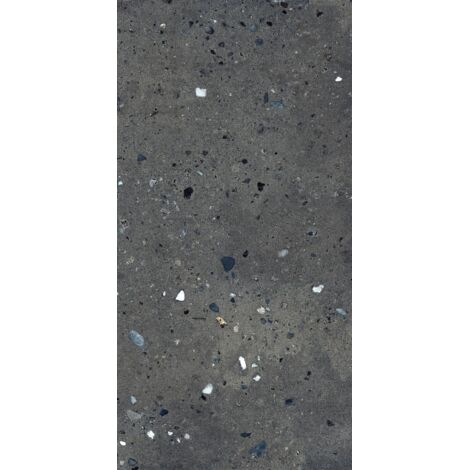 Gres Porcellanato Effetto Pietra Terrazzo Nero 60X120 - Ei6081 (Ceramishop.it)
