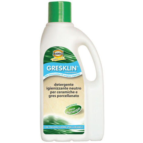 GRESKLIN MADRAS 1 LT DETERGENTE PAVIMENTI NEUTRO CERAMICA GRES PORCELLANATO INTERNO ESTERNO