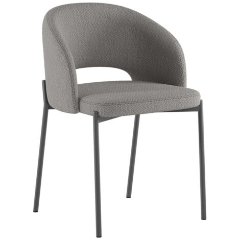 Greta - Sedia in tessuto grigio 2 pz