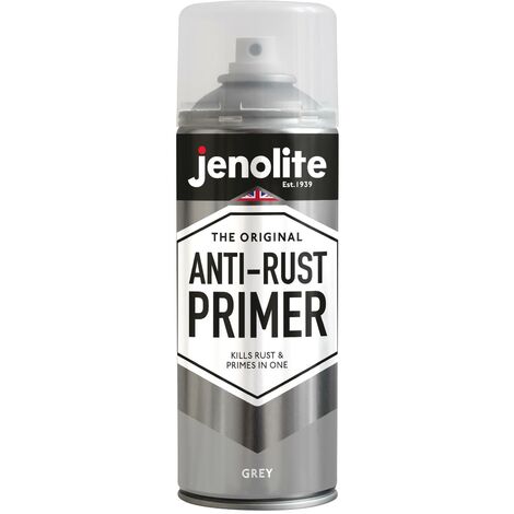 MM_UNVERIFIED_BRAND 1 x 400ml Aerosol - JENOLITE Anti-Rust Primer Aerosol - Grey - (high performance protection against rust & corrosion)
