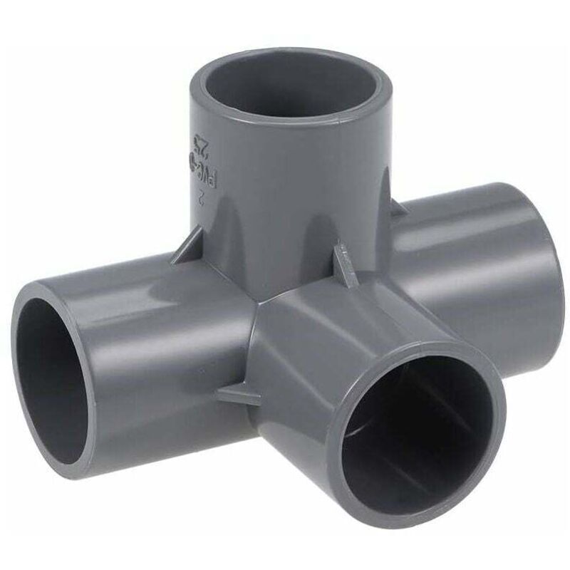 Image of Grey 4-way PVC fitting Ø25 mm,&hellip;