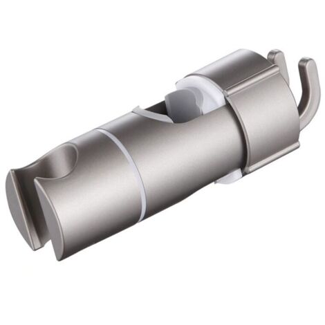 (Grey) Adjustable Chrome Shower Head Holder, Diameter 16–27mm