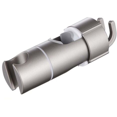(Grey) Adjustable Diameter Chrome Shower Head Holder 16-27MM