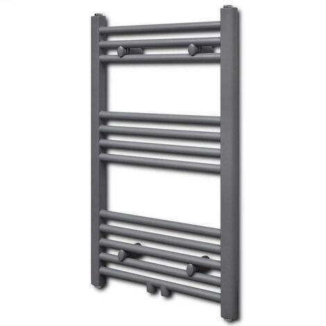 Grey Bathroom Central Heating Towel Rail Radiator Straight 500x764mm VD04172