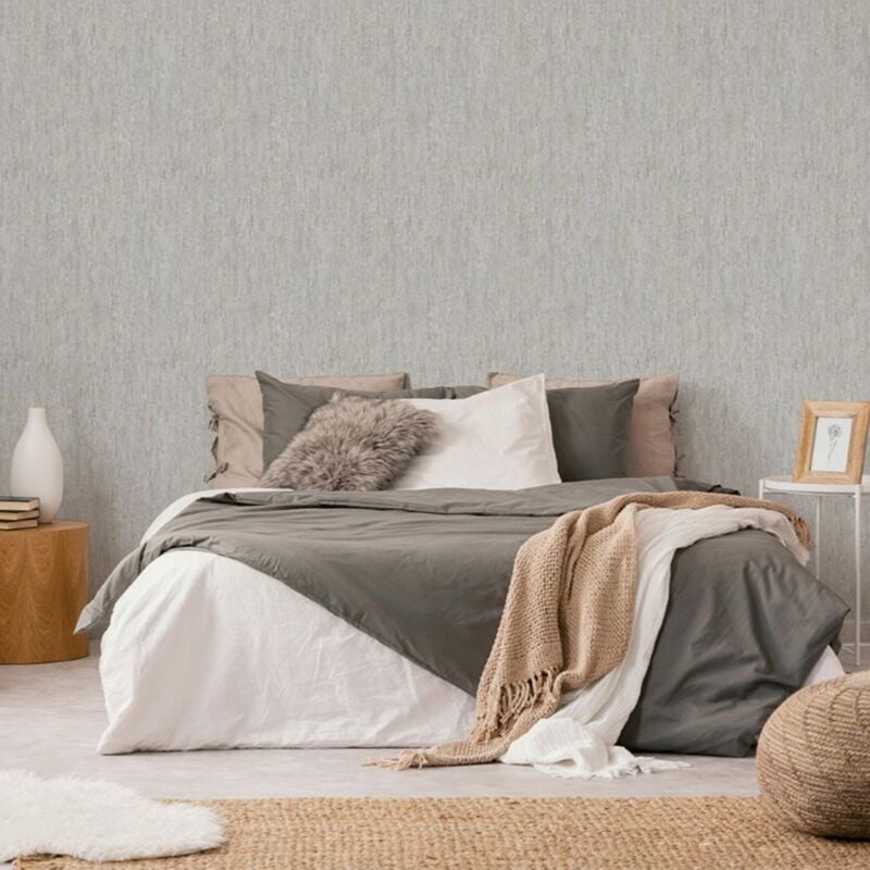 Erismann - Grey Concrete Effect Wallpaper Textured Non-Woven Code Nature 10210-10