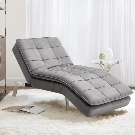 Grey suede chaise online lounge