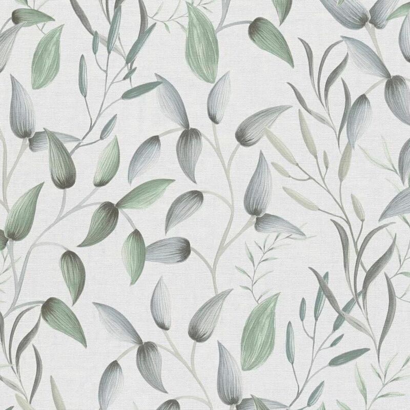 A.s. Creations A.s.creations - Grey Green Flower Bulb Wallpaper Floral Botanical Textured Paste The Wall Vinyl