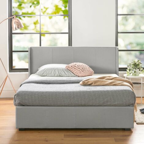 Lucca grey deals upholstered ottoman bed