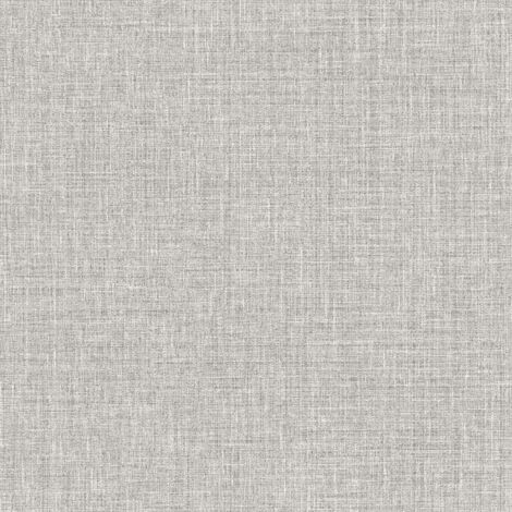 Grey Linen Effect Wallpaper Textured Heavy Weight Vinyl Paste The Wall