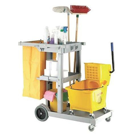main image of "Grey Multipurpose Janitorial Trolley - SBY06942"