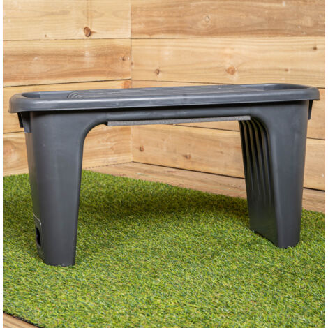 Grey Plastic Garden Planting 2-1 Kneeler, Stool and Storage