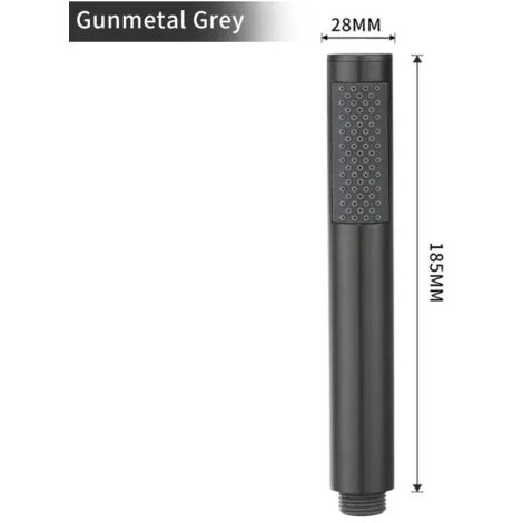 (Grey Shower) Pommeau de douche à main en laiton brossé doré, douchette de bain noire mate, pommeau de douche effet pluie blanc, finition chromée économique