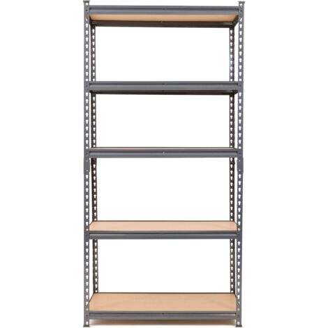 Grey Steel Garage Shelving Unit 1800mm H x 900mm W x 600mm D - 175KG's UDL Per Shelf
