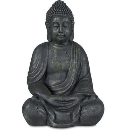 Grey vintage looking buddha statue 70 cm