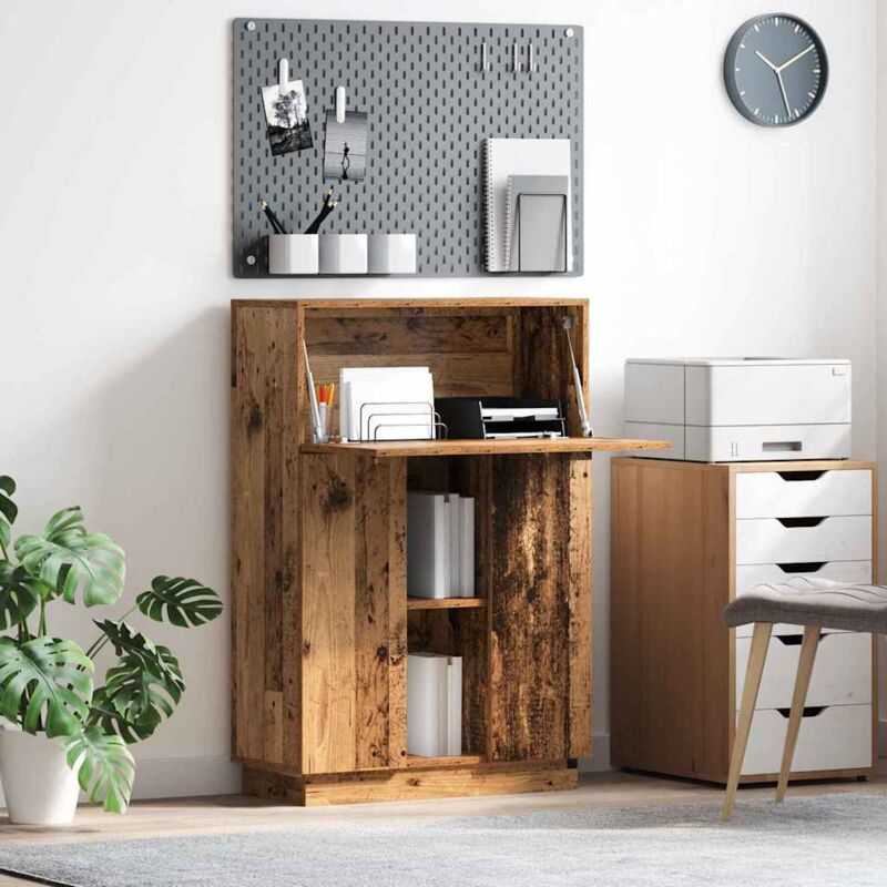 Vidaxl - Desk With Shelf Old Wood 71.5 X 31.5 X 106.5 Cm Engineered Wood