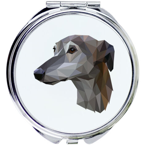 Greyhound, Englischer Windhund - Spiegel mit Foto und geometrischer Aufschrift von Art-Dog