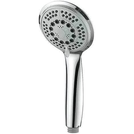 GRIFEMA COMPLENTO-G804 Manopola Doccia Grande (G1 / 2 pollici, Diametro 100 mm), Soffione Doccia con 5 modalità Spray, Argento/Cromo
