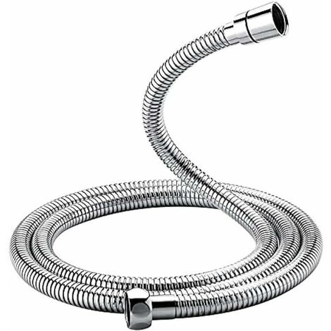 GRIFEMA COMPLENTO-G851Flessibile Doccia in Acciaio Inossidabile (G1/2 pollici, 150 CM), Tubo Doccia da Anti Torsione, Argento/Cromo
