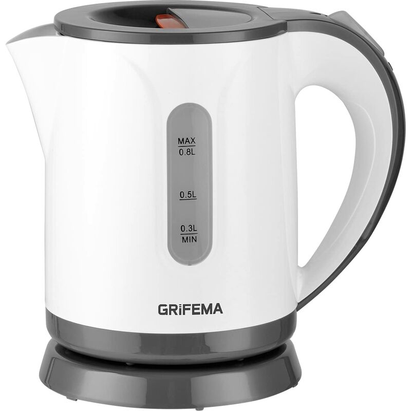 Image of Grifema - GC1001, Bollitore elettrico 1100 w /0.8 litri, con Filtro Anticalcare e Spegnimento automatico bollitore acqua, plastica con Base di