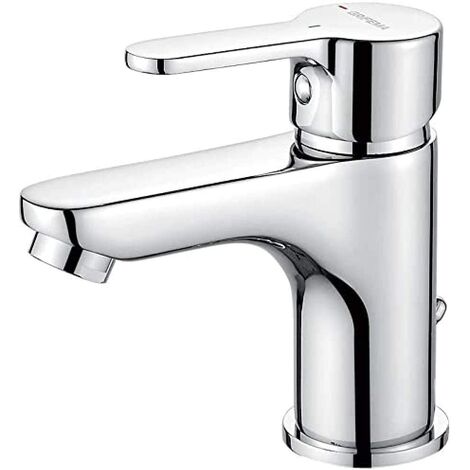 GRIFEMA Rubinetto Bagno Lavabo, Miscelatore Lavabo Bagno Monocomando(G3/8 Pollici), Cromo/Argento, G11003