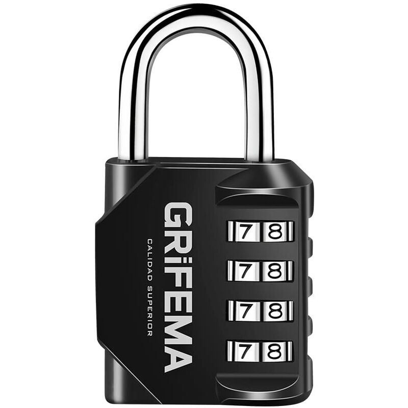 Image of Serratura a combinazione 4 cifre, serratura con codice numerico in lega di zinco, robusta, sicura, serrature per armadietto, garage, cancello,