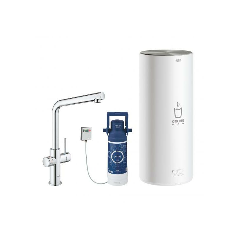 

Grifería y caldera Red Duo tamaño L, caño en L, color: cromado - 30325001 - Grohe
