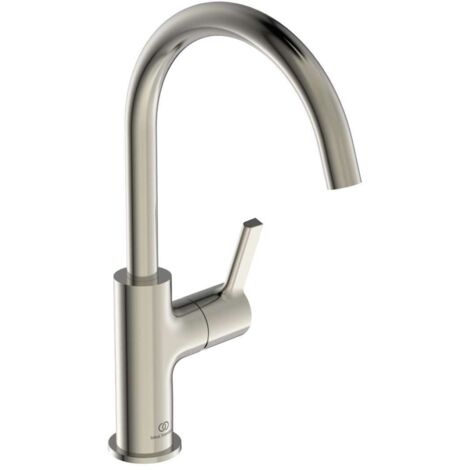 Grifería lavabo JOY saliente 169 mm plata Storm con caño alto, sin vaciador IDEAL STANDARD