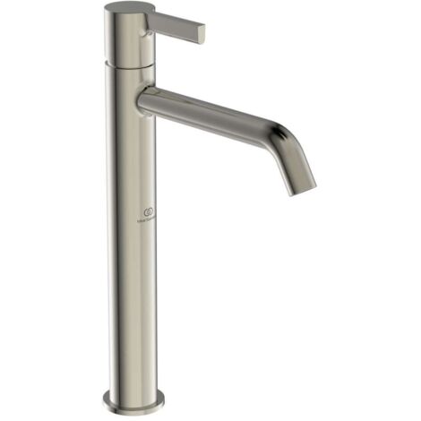 Grifería lavabo JOY saliente 170 mm plata Storm con base alargada, sin desagüe. ESTÁNDAR IDEAL