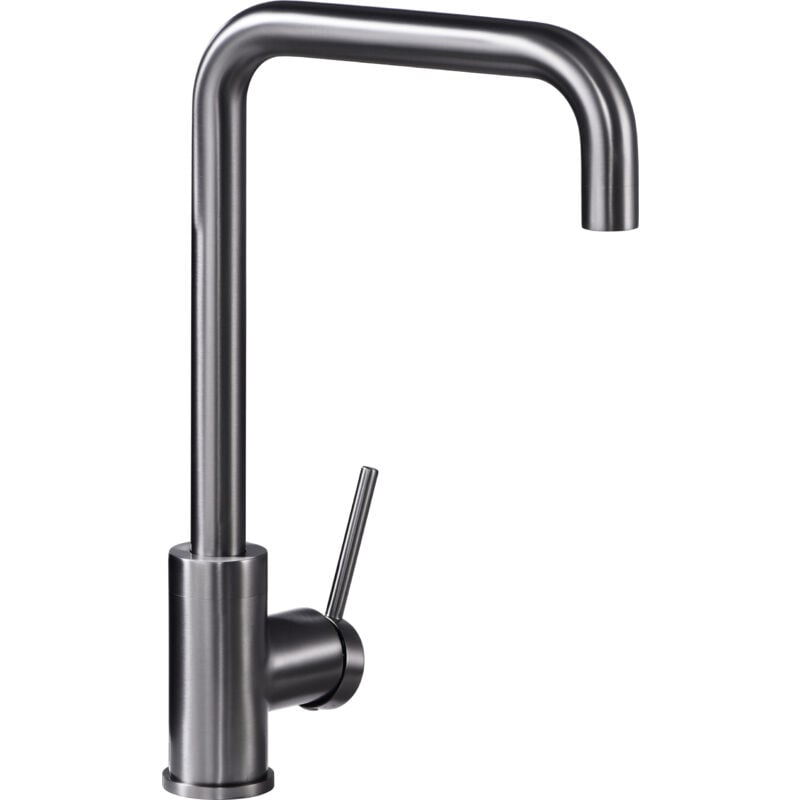 Mice Collection - Mice - Robinet de cuisine, robinet d'évier monocommande avec cartouche en céramique ø 35mm - Robinet de cuisine élégant - Black Gun