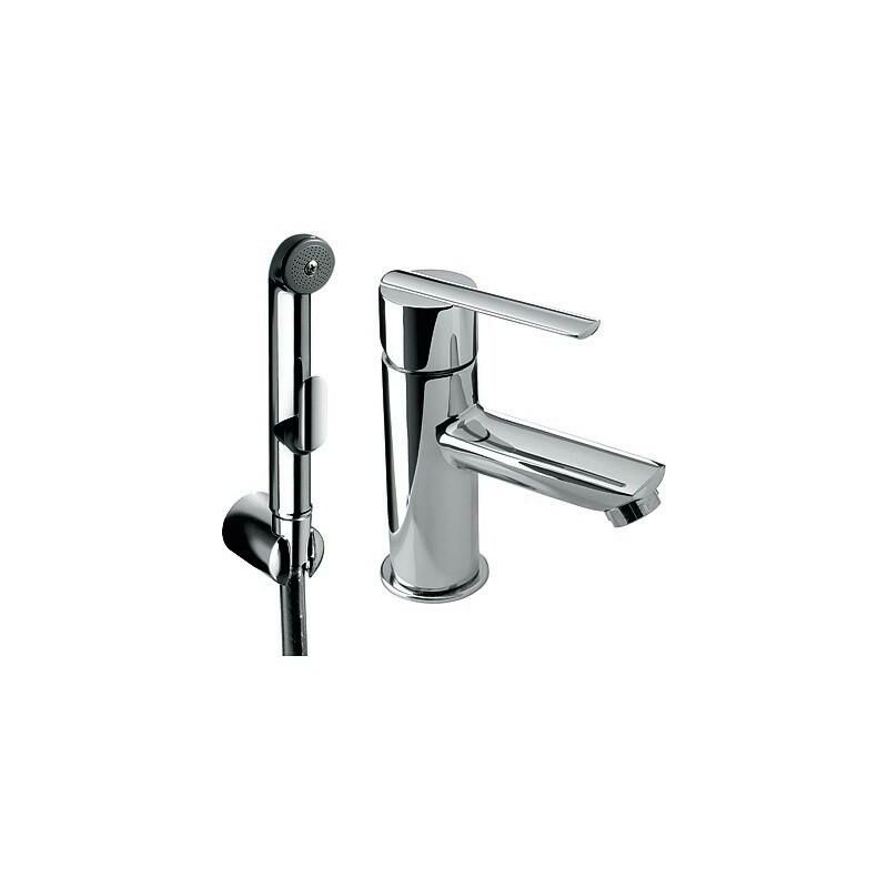 

LEX-TRES 181113 Grifo Lavabo para Bidé WC Duchita con Cierre y Flexo SATIN