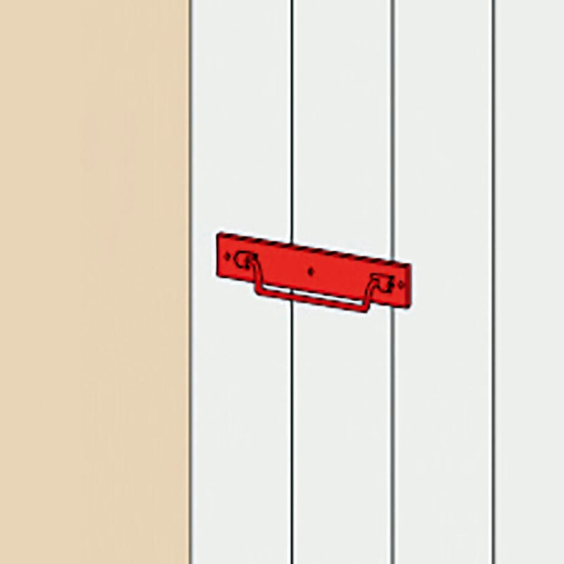 Griff auf quadratischer Endplatte L 120 vorlackierter schwarzer Stahl AFBAT
