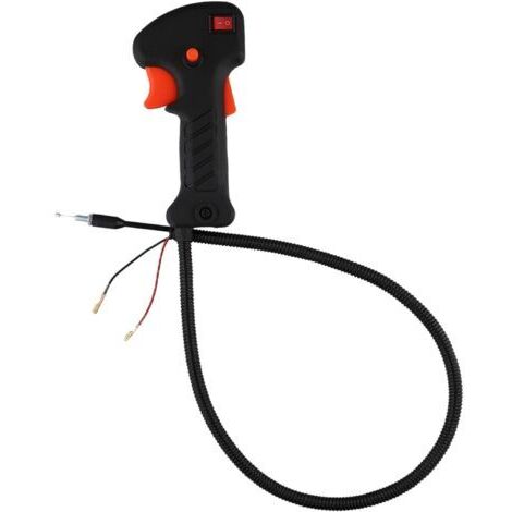 Griff für Freischneider mit 80 cm langem Gaszug für 26 cm³, 32 cm³, 33 cm³, 43 cm³ und 52 cm³ Freischneider. Kompatibel mit verschiedenen Marken. Orange.